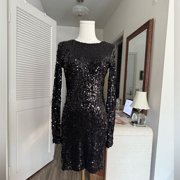 FRENCH CONNECTION Sequin Sheath Mini Dress 6 - Picture 2 of 8